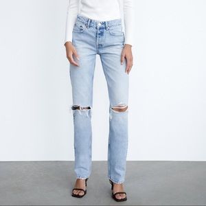 NWT Zara mid rise straight leg jeans